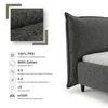 ELVORA DESIGNE Polsterbett 140x200, Modernes Skandi-Bett Produktbild-Vorschau 4