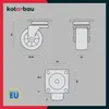 KOTARBAU® Möbelrollen Ø 40mm Alle Böden Geeignet Lenkrollen Produktbild-Vorschau 3