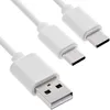 InLine 35126W, 0,5 m, USB A, 2 x USB C, USB 2.0, Weiß Produktbild-Vorschau 1