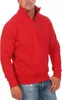 Mivaro Herren Troyer Halfzip in Rot - Pullover mit halbem Produktbild-Vorschau 2