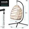 Swoods Hängesessel mit Gestell - Hängesessel Outdoor - Produktbild-Vorschau 5