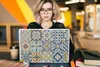 MuchoWow® Laptop Aufkleber Sticker Cover Vintage - Blumen - Produktbild-Vorschau 5
