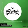 Huuraa Aufkleber Spiekeroog Strandmotiv 10cm rund Sticker Produktbild-Vorschau 1