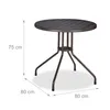 Relaxdays Gartentisch, Holz-Optik, runder Outdoortisch, Produktbild-Vorschau 4