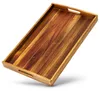 HEIMWERT Tablett Serviertablett Bambus Holz - besonders Produktbild-Vorschau 1