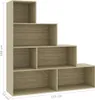 vidaXL Bibliothèque/séparation de pièce Chêne Sonoma Voir les images du produit 10
