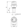 16x bulloni offset M12x1,25 28mm bulloni eccentrici Bulloni Anteprima dell’immagine prodotto 5