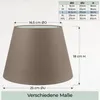 Wogati® Premium Lampenschirm E14/E27 Baumwolle  | Braun / Produktbild-Vorschau 4