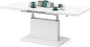 A white coffee table with decorative items on top, set against a white background. Produktbild-Vorschau