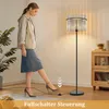 ZMH Stehlampe Schwarz Stehleuchte Glas Standleuchte Produktbild-Vorschau 8