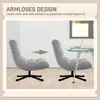 HOMCOM Poltrona girevole Poltrona lounge con ampia seduta Anteprima dell’immagine prodotto 6