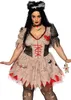 Voodoo-Kostüm für Damen in Übergröße Halloween-Kostüm Produktbild-Vorschau 3
