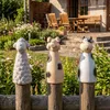 Gartenfigur Schwein - Zaunhocker aus Terrakotta - Tierfigur Produktbild-Vorschau 5
