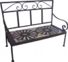 A metal bench with a tiled seat. Produktbild-Vorschau