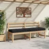 vidaXL Palettenkissen Baumwolle 120×40×7 cm Schwarz Produktbild-Vorschau 2