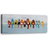 Leinwandbild Bunte Vögel 150x50 Feeby Bunt bild für die Produktbild-Vorschau 1