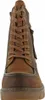 A close-up front view of a brown lace-up boot. Produktbild-Vorschau