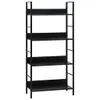 VidaXL 288222, Schwarz, 4 Regale, Stahl, Holz, 15 kg, 60 kg Produktbild-Vorschau 7