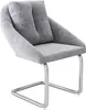 A single gray chair with a metal frame on a white background. Náhľad obrázku produktu