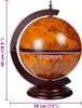 vidaXL Minibar Globe Rack à bouteilles en bois d'eucalyptus Voir les images du produit 4