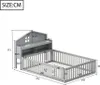 Zubaliya Massivholz Kinderbett - 140x200 cm Grau - Produktbild-Vorschau 11