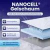 Marketing image for NANOCELL® Gelschaum, showing layers of foam and highlighting features. Náhled obrázku produktu