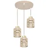 MasterLED Pendelleuchte Elen E27 3-flammig Beige-Gold rund Produktbild-Vorschau 4