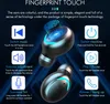 A diagram illustrating the touch controls and features of wireless earbuds. Produktbild-Vorschau