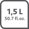 EMSA SAMBA N40118, Dzbanek, 1,5 l, Fioletowy, Szkło, Podgląd zdjęcia produktu 12