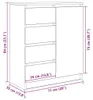 vidaXL Credenza con cassetti in rovere Sonoma 71x35x84 cm Anteprima dell’immagine prodotto 8