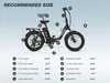 A diagram showing the dimensions of an electric bicycle. Produktbild-Vorschau
