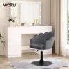 WOLTU Schminkstuhl, mit Lehne, Blumenform, höhenverstellbar Produktbild-Vorschau 2