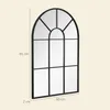 HOMCOM 91 x 60 cm Wandspiegel Bogenfenster-Spiegel Produktbild-Vorschau 3