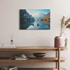 Boote auf dem See – Leinwandbild Wandbild – 30x20 cm – Produktbild-Vorschau 2