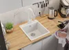 PRIMAGRAN Spülbecken Weiß 43x50cm, Granitspüle 1 Becken + Produktbild-Vorschau 3