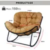 CCLIFE Schaukelstuhl Schaukelsessel Wohnzimmer Relaxstuhl Produktbild-Vorschau 3