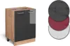 Küchenunterschrank Vicco R-Line Anthrazit Hochglanz 60 cm Produktbild-Vorschau 5