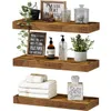IvoQ Schweberegale 3er Set - 40x17 cm - Holz - Rustikal & Produktbild-Vorschau 1