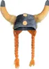 Casque viking en peluche avec tresses Voir les images du produit 3