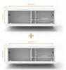 AX LIVING Barvo 2x100 TV Kommode Lowboard Braun/Weiß Produktbild-Vorschau 7
