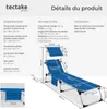 Chaise longue en aluminium Aurelie, rembourrée et pliable - Voir les images du produit 6