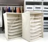 Rangement en coton solide et polypropylène, beige, 40x27x17 Voir les images du produit 15