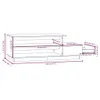 vidaXL Stolik kawowy czarny 120x50x40,5 cm lite drewno Podgląd zdjęcia produktu 8