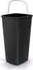 A black trash can with a metal handle is shown against a white background. Anteprima dell’immagine prodotto