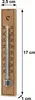 3 Stück Holz Innen- Außen Thermometer Set Analog Temperatur Produktbild-Vorschau 3