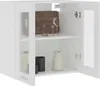 vidaXL Závesná sklenená skrinka Lyon White 60x31x60 cm Náhľad obrázku produktu 4