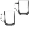 Two clear glass mugs are shown against a white background. Produktbild-Vorschau