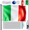 MONZANA® Mât de drapeau télescopique aluminium 6,5m Voir les images du produit 1