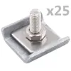 vidaXL Gittermattenverbinder 25 Sets Silbern Produktbild-Vorschau 3