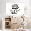Wanddeko 120x80 cm - Kinder - Waschbär - Waldtiere, Deko, Produktbild-Vorschau 4